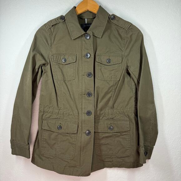 Talbots Women's Dark Olive Military Cargo Style Jacket Size XS - Picture 1 of 7